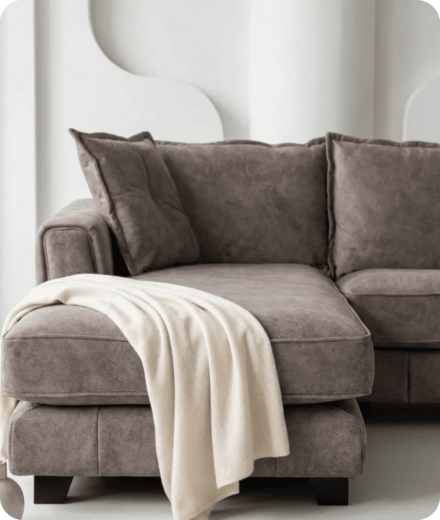 richmond-brown-fabric-left-hand-corner-sofa-close-up-detail