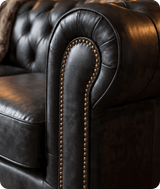 Chesterfield Green Leather Antique 3 Seater Sofa