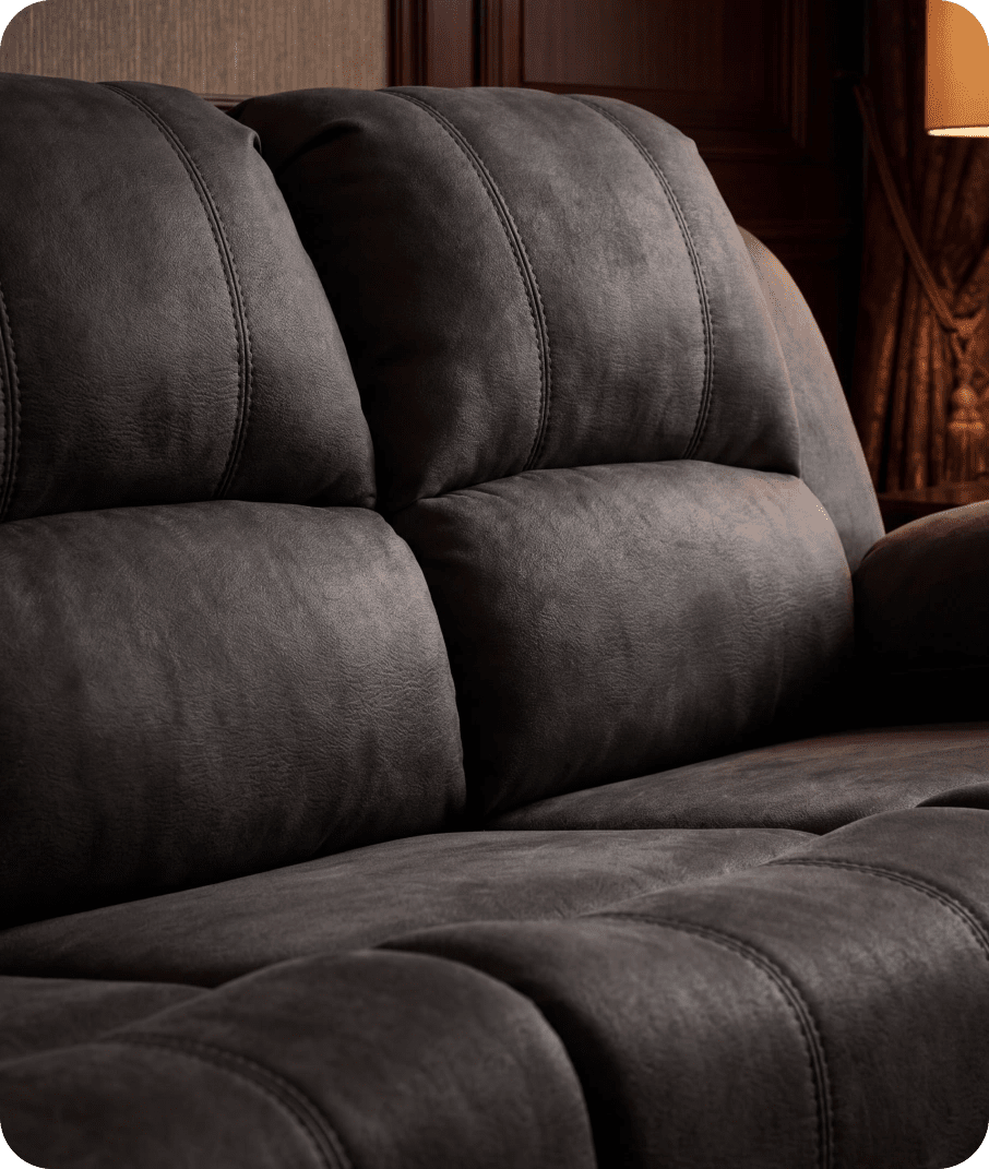 Veloura Charcoal Fabric 3 Seater Sofa