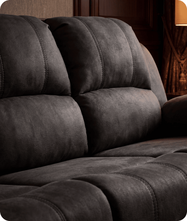 Veloura Charcoal Fabric 3 Seater Sofa
