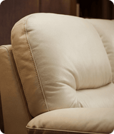 Florence Cream Leather 3 Seater Sofa