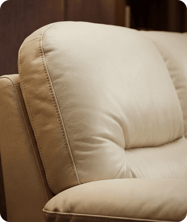 Florence Cream Leather 3 Seater Sofa