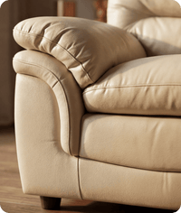 Florence Cream Leather 3 Seater Sofa