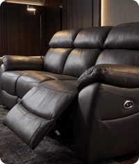 Torino Genuine Leather Grey Electric Power Recliner 3 Seater Sofa