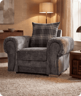 Florence Scatter Grey Fabric Armchair