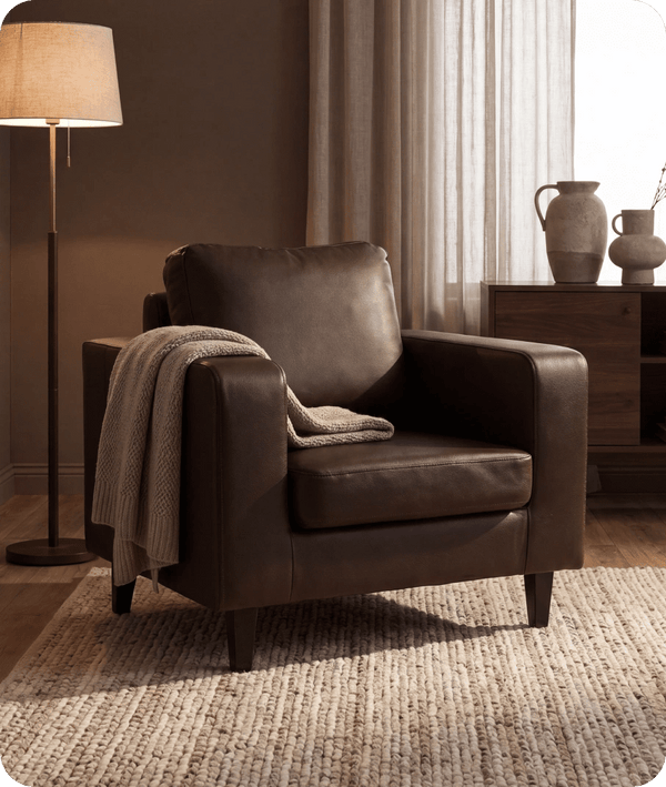 Nova Brown Leather Armchair