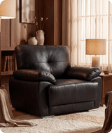 Brighton Black  Leather Armchair
