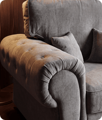 Florence High Back Grey Fabric Armchair
