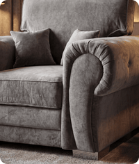 Florence High Back Grey Fabric Armchair