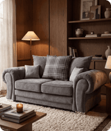 Florence Scatter Grey Fabric 2 Seater Sofa