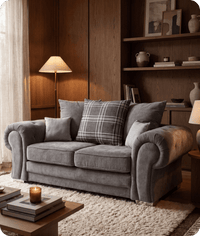 Florence Scatter Grey Fabric 2 Seater Sofa