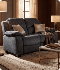 Veloura Roxy Grey Fabric 2 Seater Sofa