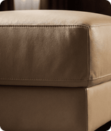 Dalmore Genuine Leather Cream Footstool