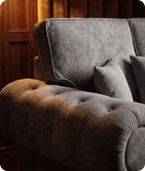 Florence High Back Grey Fabric 2 Seater Sofa