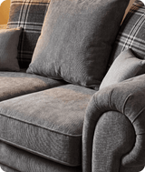 Florence Scatter Grey Fabric 2 Seater Sofa