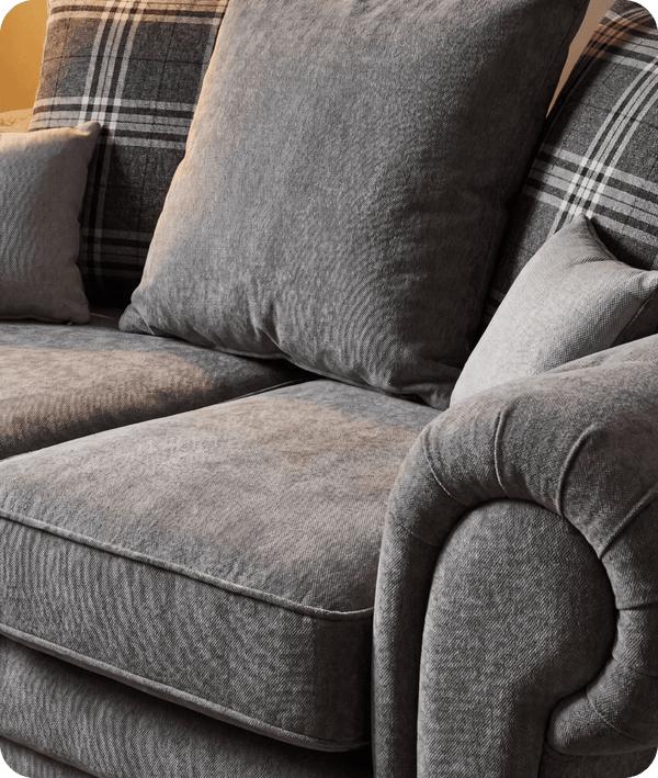 Florence Scatter Grey Fabric 2 Seater Sofa