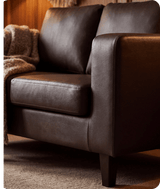 Nova Brown Leather 2 Seater Sofa