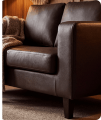 Nova Brown Leather 2 Seater Sofa