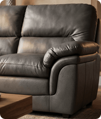Florence Grey Leather 2 Seater Sofa