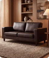 Nova Brown Leather 3 Seater Sofa
