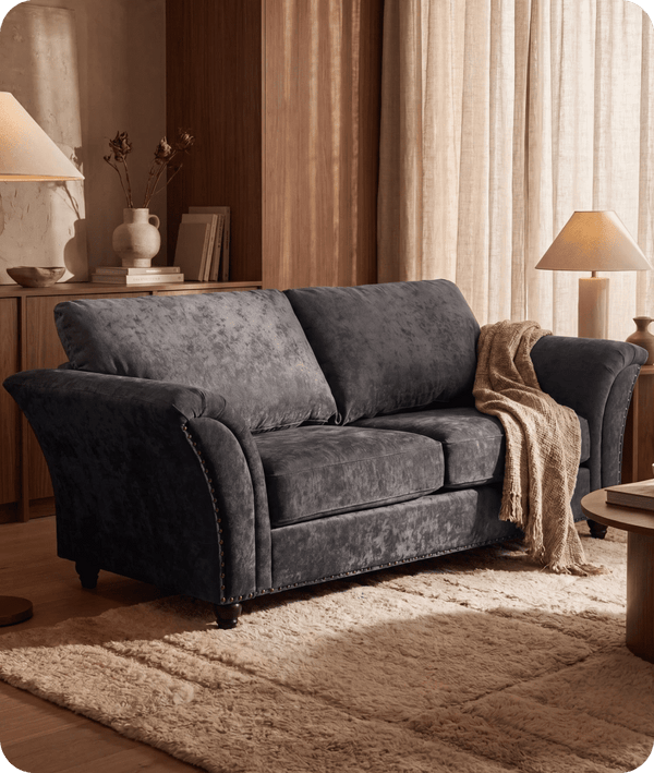 Cotswold Grey Fabric 3 Seater Sofa