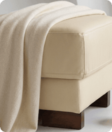 Dalmore Genuine Leather Cream Footstool