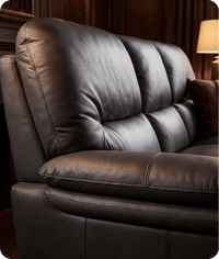 Florence Grey Leather 3 Seater Sofa
