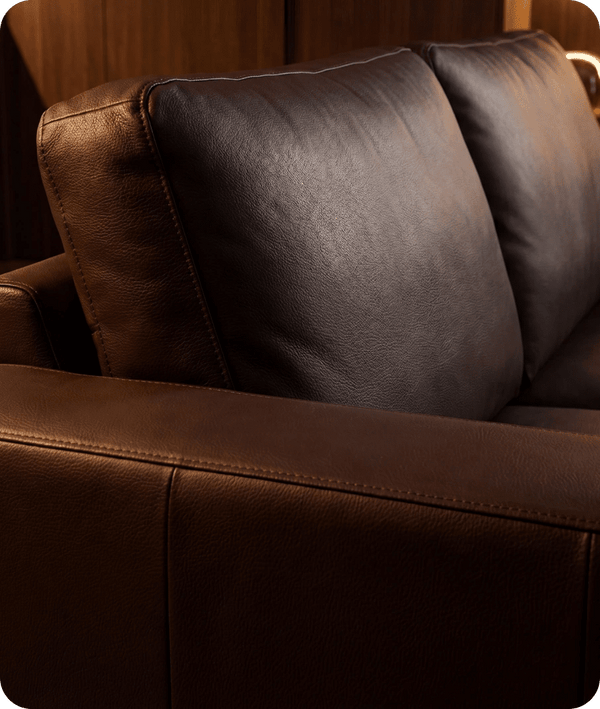 Nova Brown Leather 3 Seater Sofa
