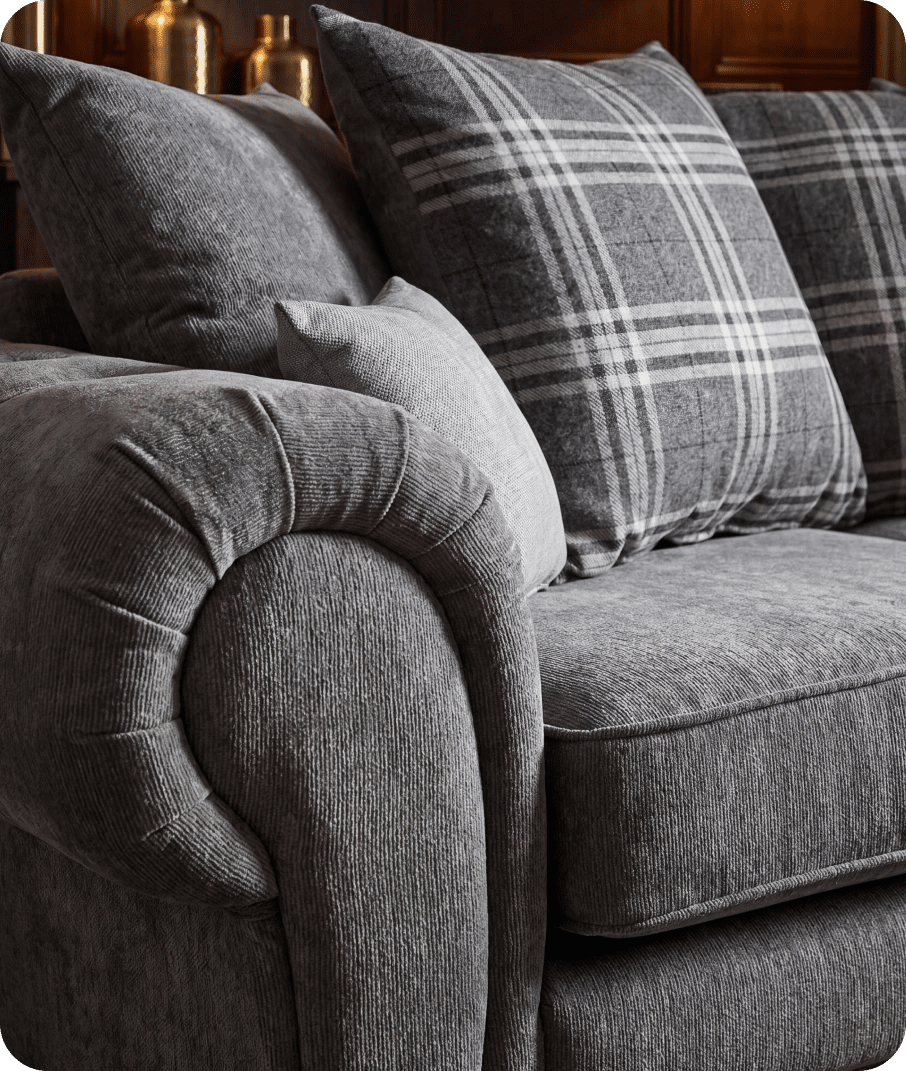 Florence Scatter Grey Fabric 3 Seater Sofa
