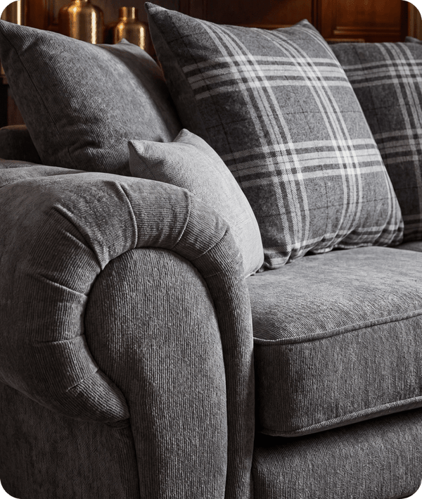 Florence Scatter Grey Fabric 3 Seater Sofa