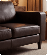 Nova Brown Leather 3 Seater Sofa