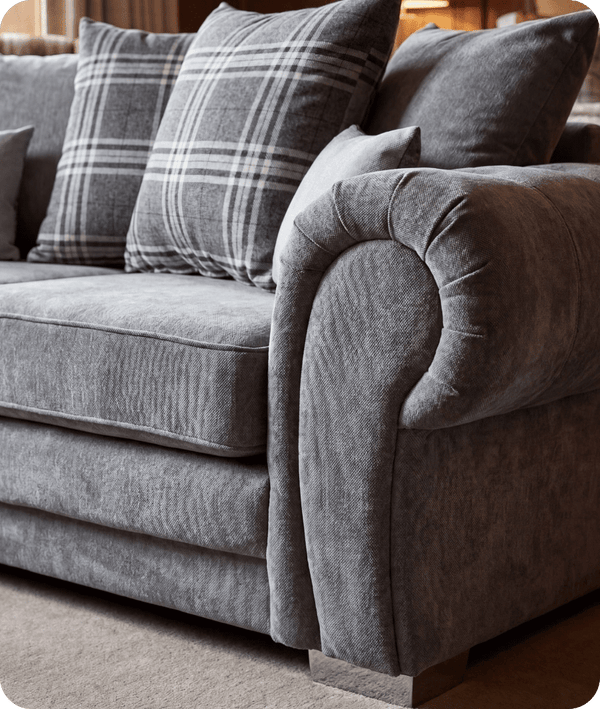 Florence Scatter Grey Fabric 3 Seater Sofa