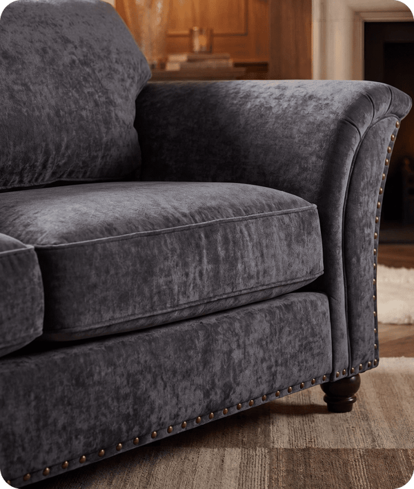 Cotswold Grey Fabric 3 Seater Sofa
