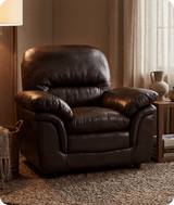 Florence Brown  Leather Armchair