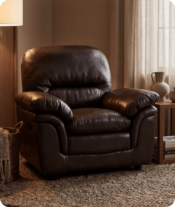 Florence Brown  Leather Armchair