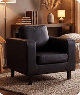 Nova Black  Leather Armchair