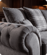 Florence Scatter Grey Fabric 4 Seater Sofa