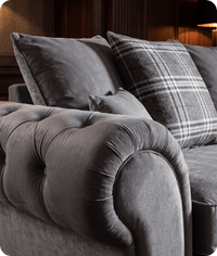 Florence Scatter Grey Fabric 4 Seater Sofa