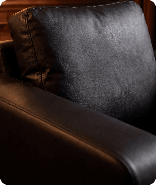 Nova Black  Leather Armchair