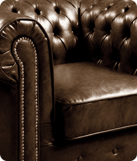 Chesterfield Brown Leather Antique Armchair