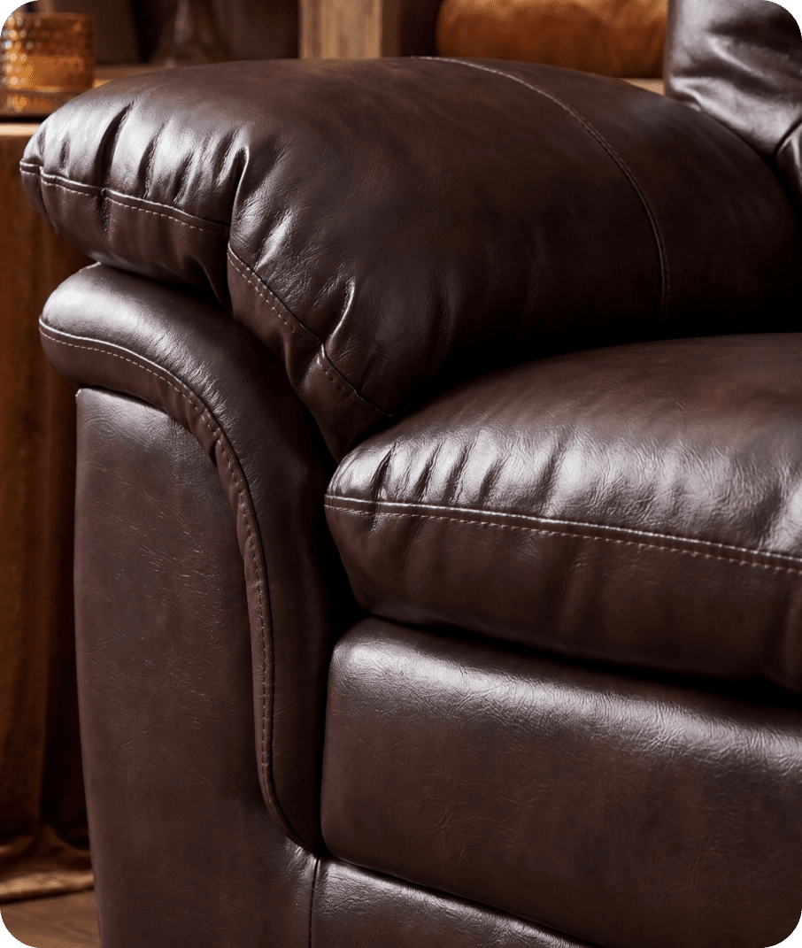Florence Brown  Leather Armchair