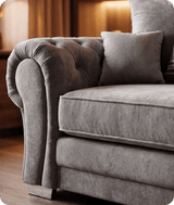 Florence Scatter Grey Fabric 4 Seater Sofa