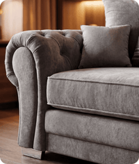 Florence Scatter Grey Fabric 4 Seater Sofa