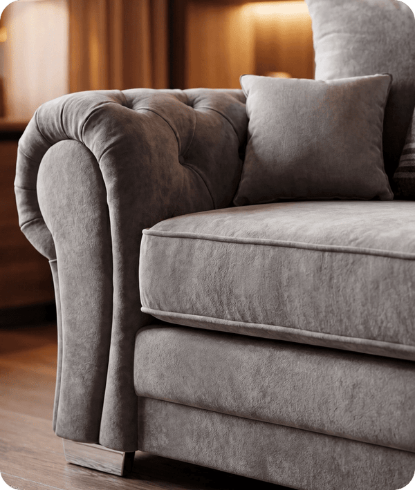Florence Scatter Grey Fabric 4 Seater Sofa