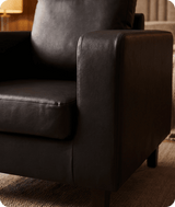 Nova Black  Leather Armchair