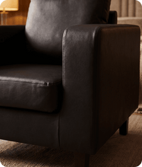 Nova Black  Leather Armchair