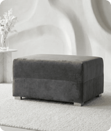Florence Grey   Fabric Footstool