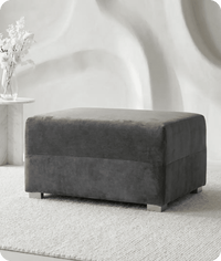 Florence Grey   Fabric Footstool