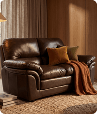 Florence Brown Leather 2 Seater Sofa