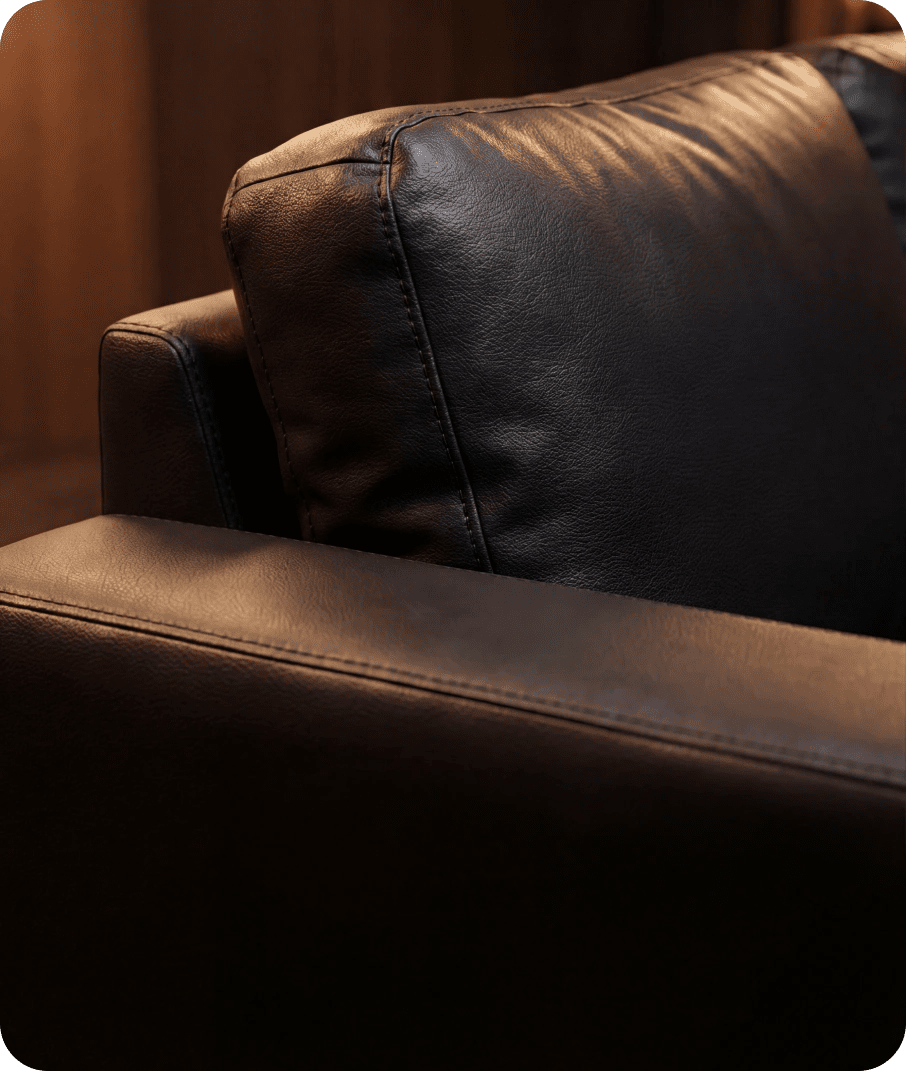 Nova Black Leather 2 Seater Sofa